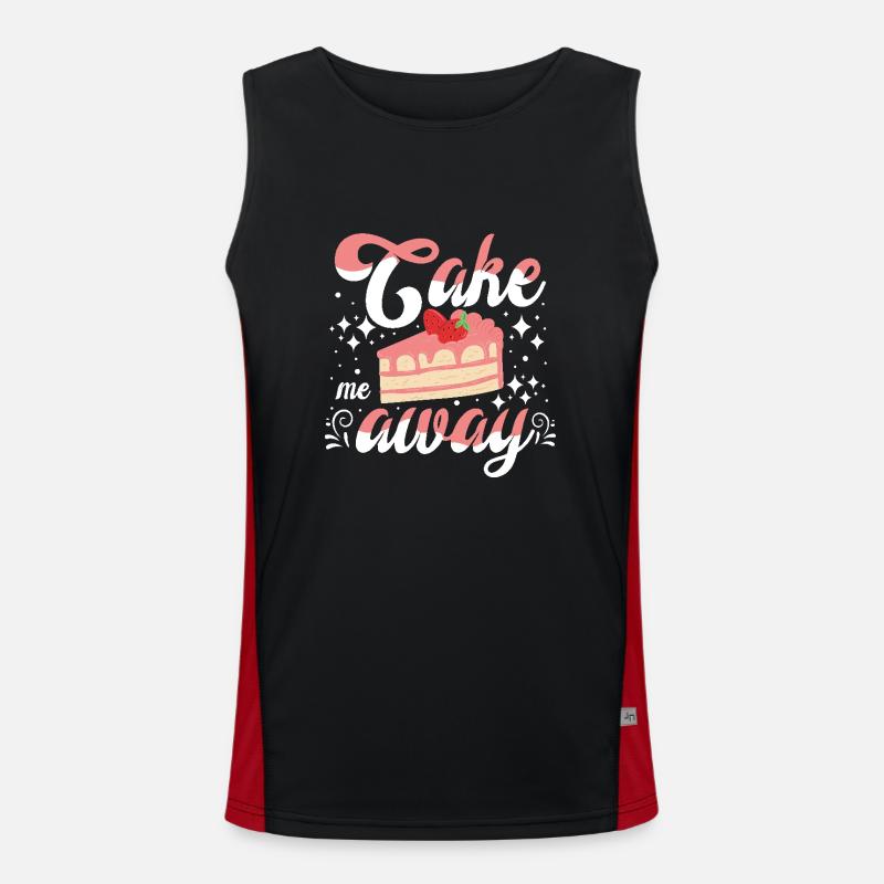 Pastry Lover Cake Me Away Cute Baking Gift Funktionelles Kontrast-Tank Top für Männer 