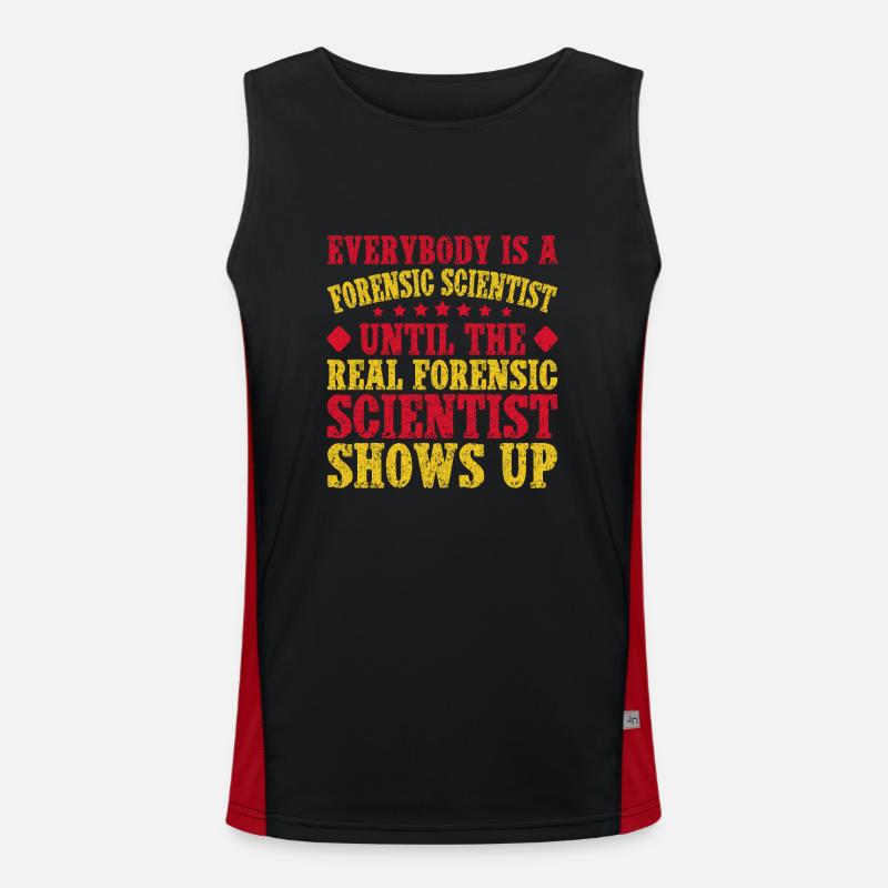 Forensic Science Major The Real Shows Up Forensics Funktionelles Kontrast-Tank Top für Männer 