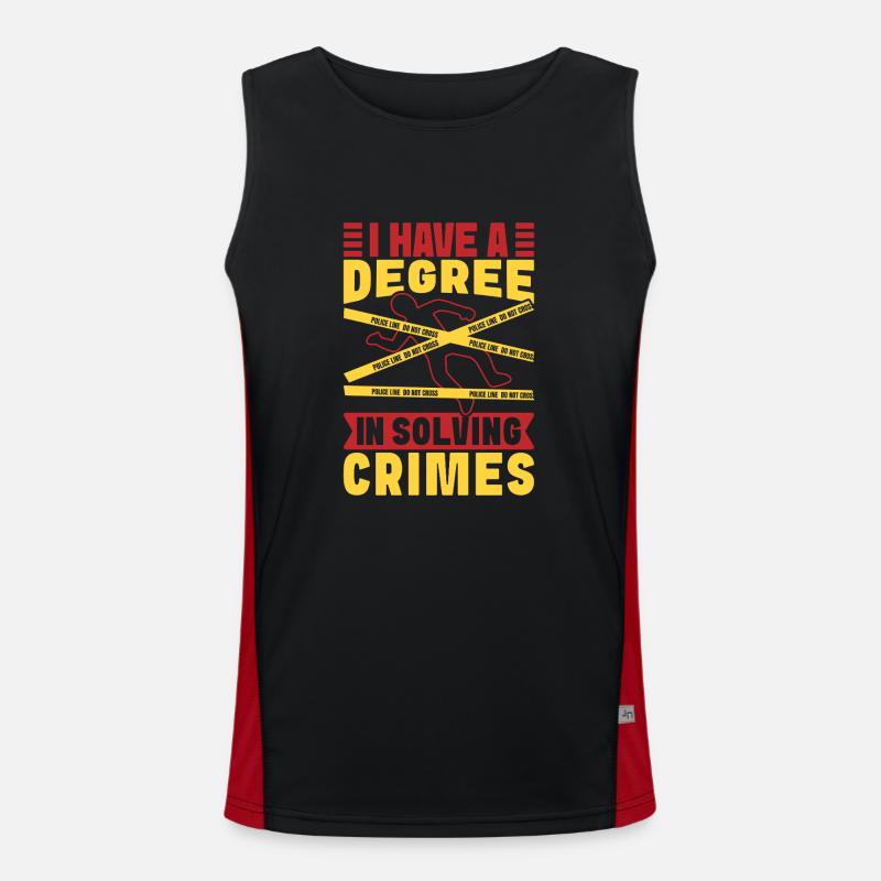 Forensic Science Major Have Degree In Solving Funktionelles Kontrast-Tank Top für Männer 