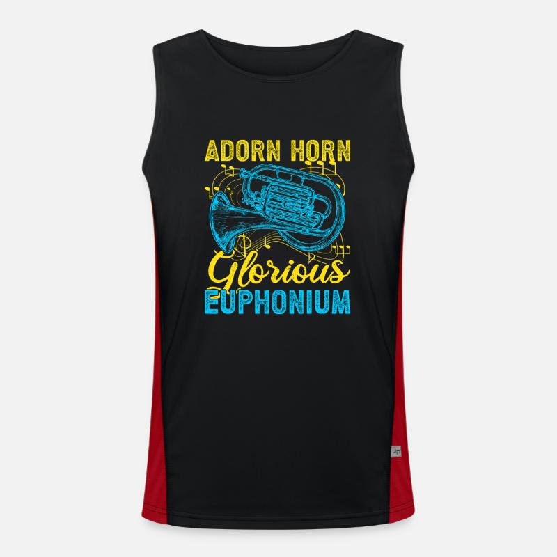 Euphonium Adorn Horn Glorious Euphonium Baritone Funktionelles Kontrast-Tank Top für Männer 
