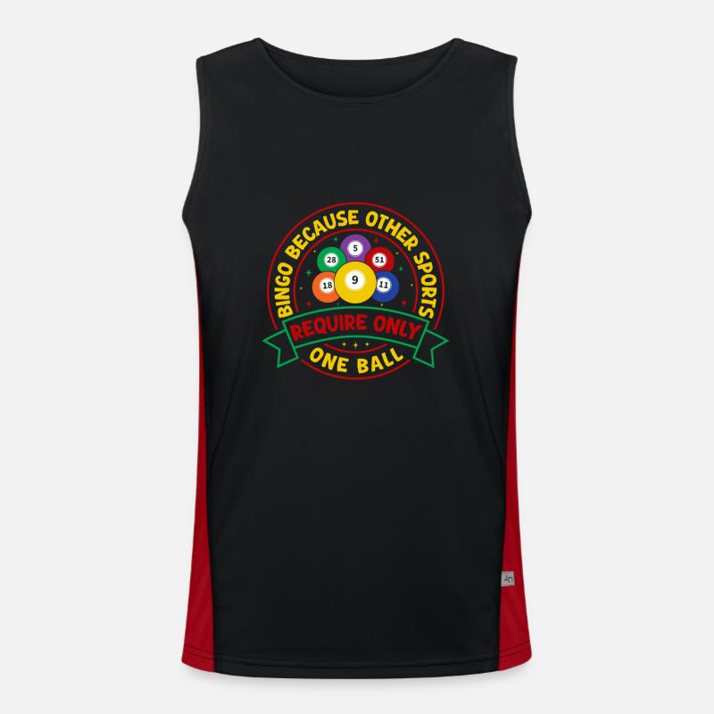 Bingo Game Because Other Sports Require Bingo Funktionelles Kontrast-Tank Top für Männer 