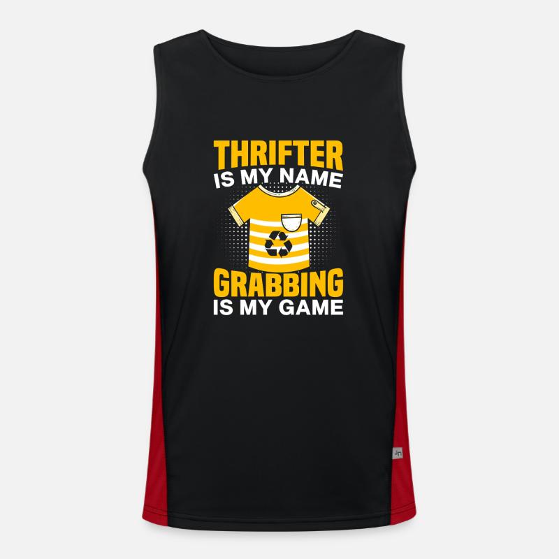 Thrift Shopper Thrifter Is My Name Gift Funktionelles Kontrast-Tank Top für Männer 