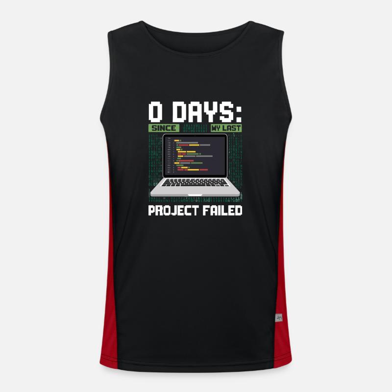 Technical Support 0 Days Since My Last Project Men's Functional Contrast Tank Top 