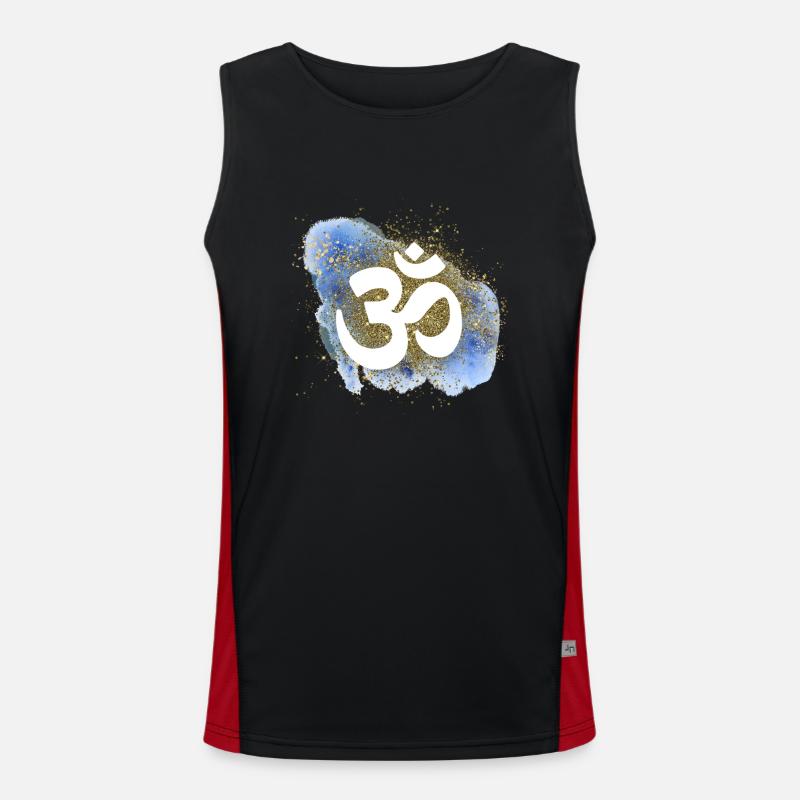 OM Signe Or Éléments d’eau Chakra Débardeur respirant contrasté Homme 