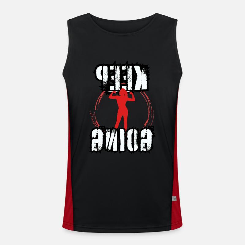 Keep going woman REVERSE Men's Functional Contrast Tank Top 