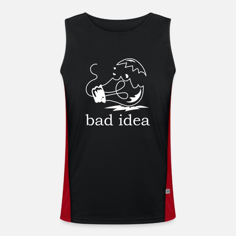 Glühbirne schlechte Idee Funktionelles Kontrast-Tank Top für Männer 