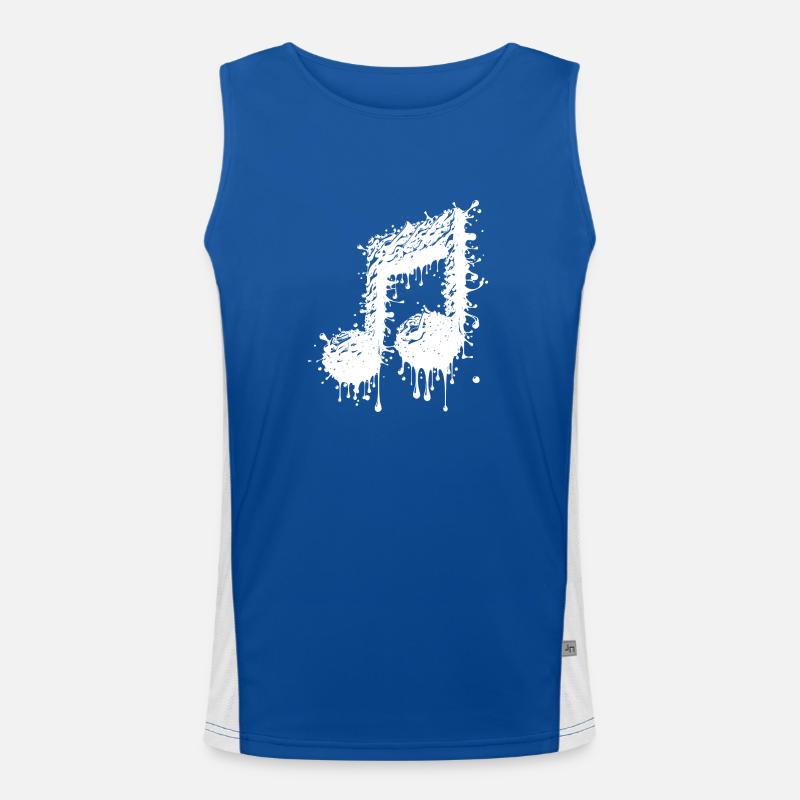 Liquid Music Eighth Notes Scale Men's Functional Contrast Tank Top 