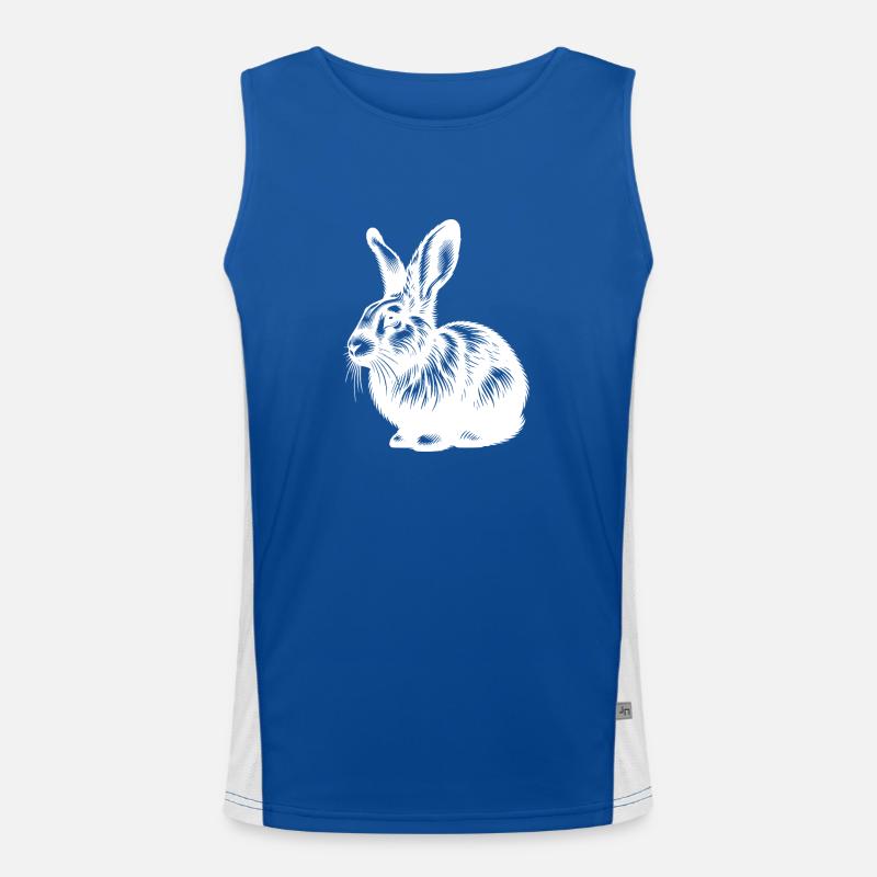 Lapin mignon avec de grandes oreilles Débardeur respirant contrasté Homme 