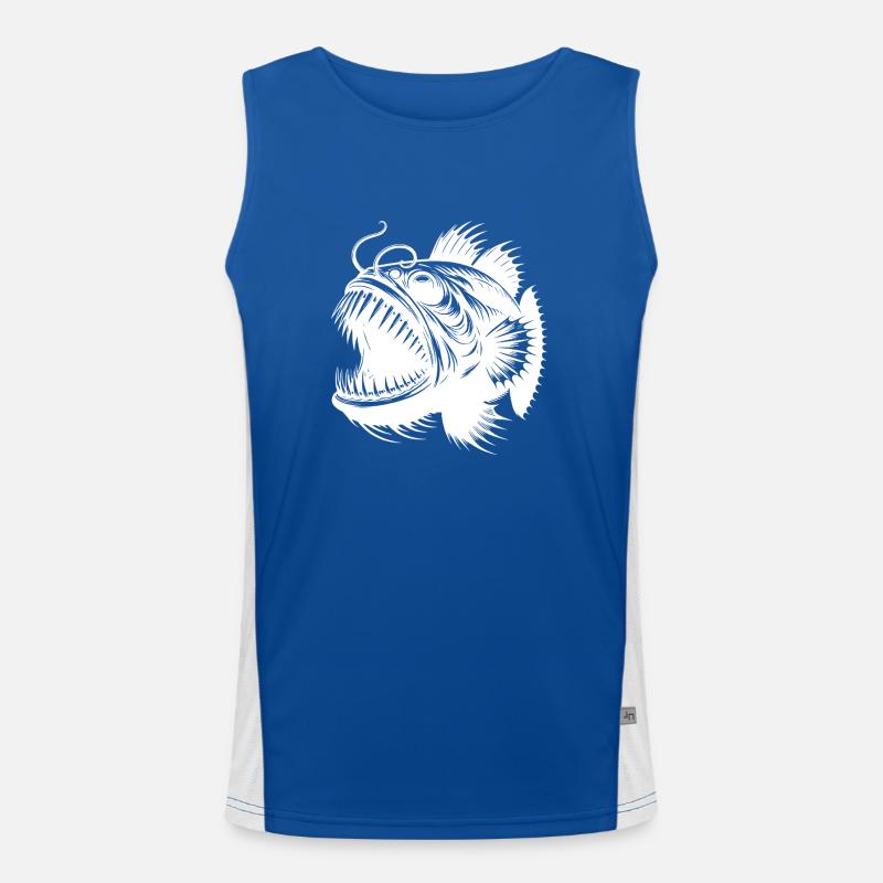 deep-sea fish with sharp teeth Men's Functional Contrast Tank Top 