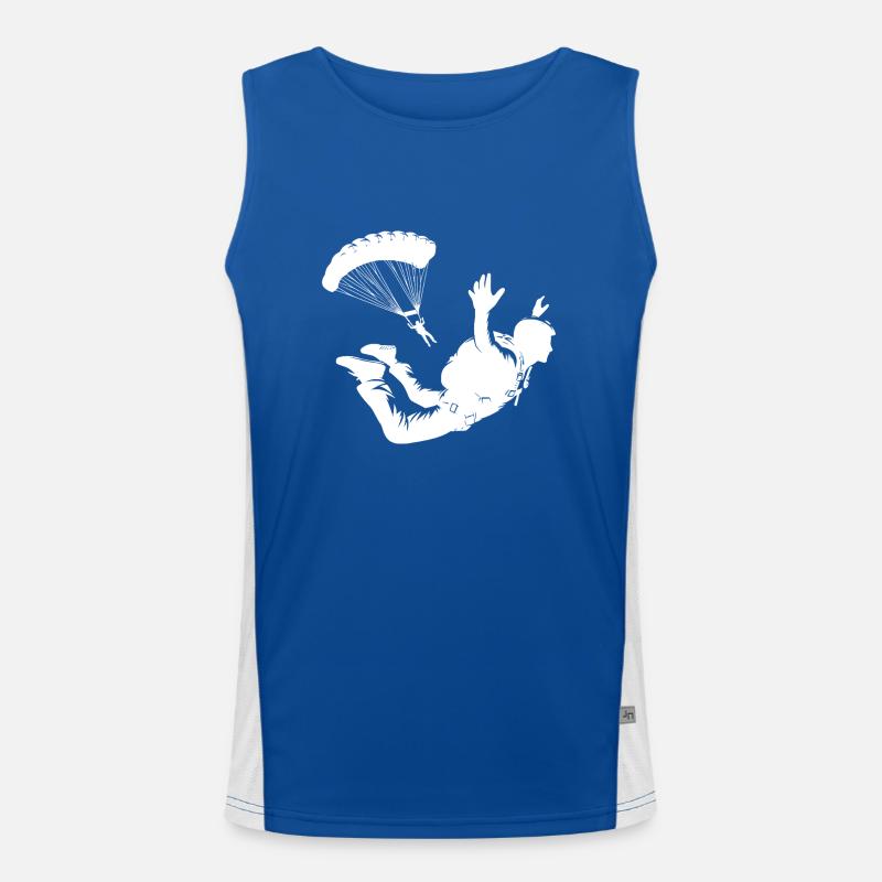 Freefall training hobby skydiver Men's Functional Contrast Tank Top 