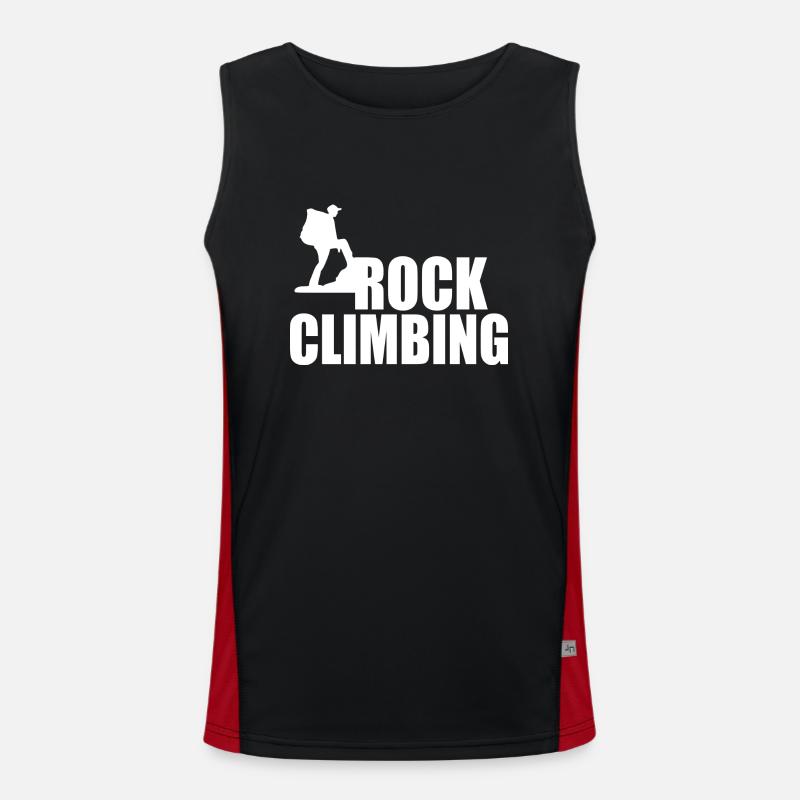Rock climbing logo Men's Functional Contrast Tank Top 