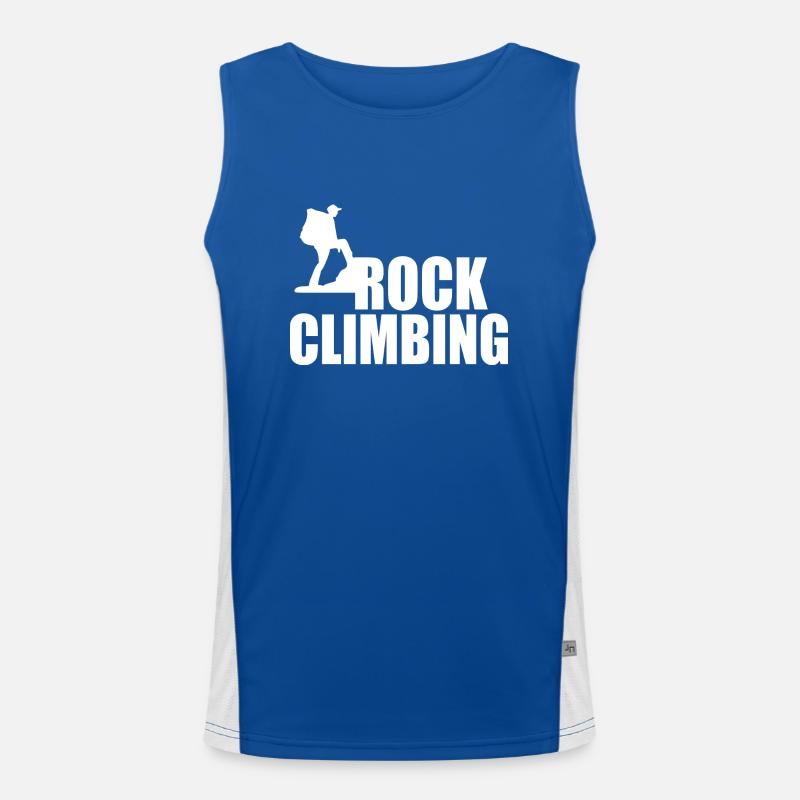 Rock climbing logo Men's Functional Contrast Tank Top 