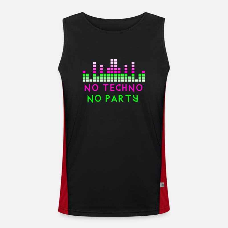 Kein Techno-Zitat Funktionelles Kontrast-Tank Top für Männer 