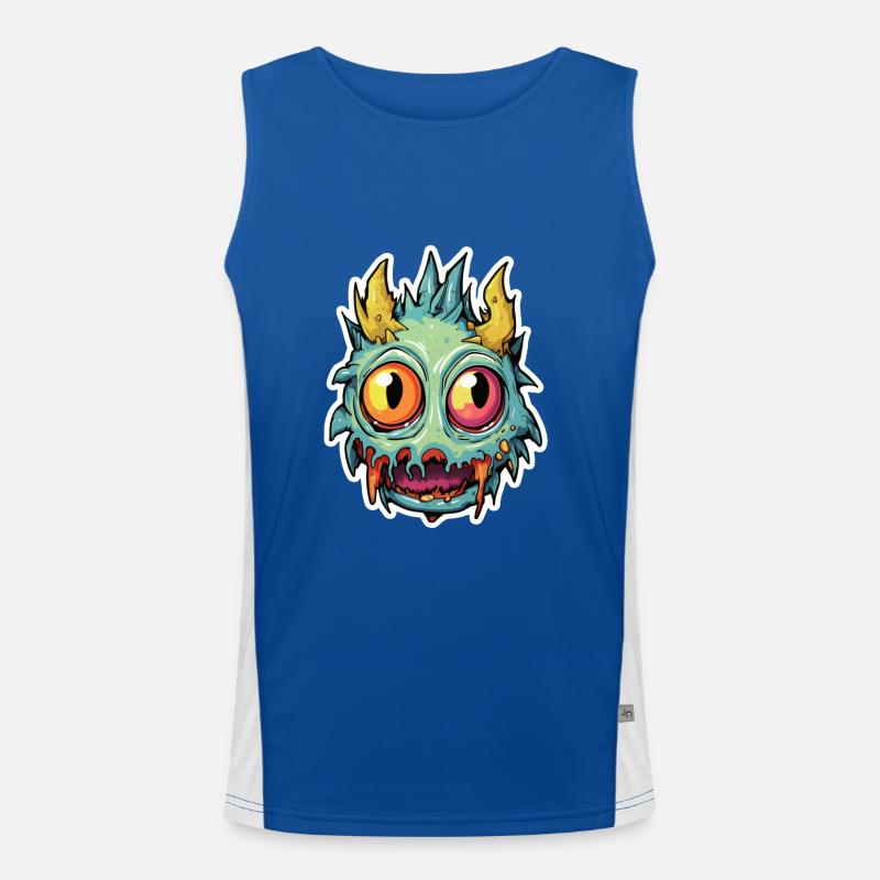 Halloween Mönsterchen Funktionelles Kontrast-Tank Top für Männer 