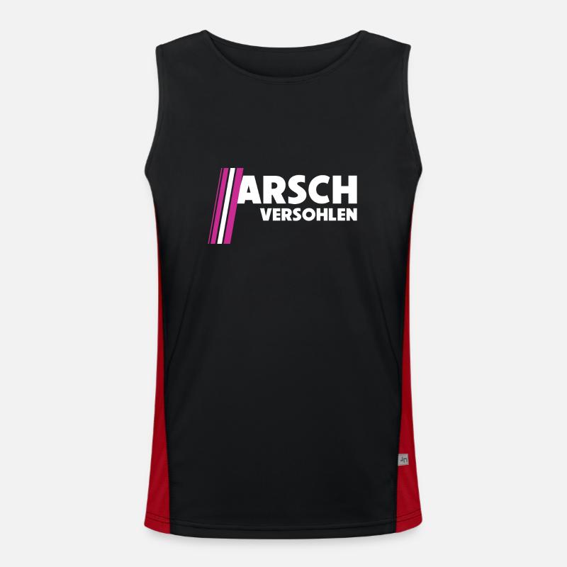 Arsch versohlen Funktionelles Kontrast-Tank Top für Männer 