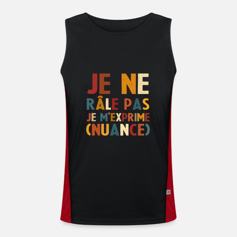 I don't complain I express myself nuance funny gift Men's Functional Contrast Tank Top 