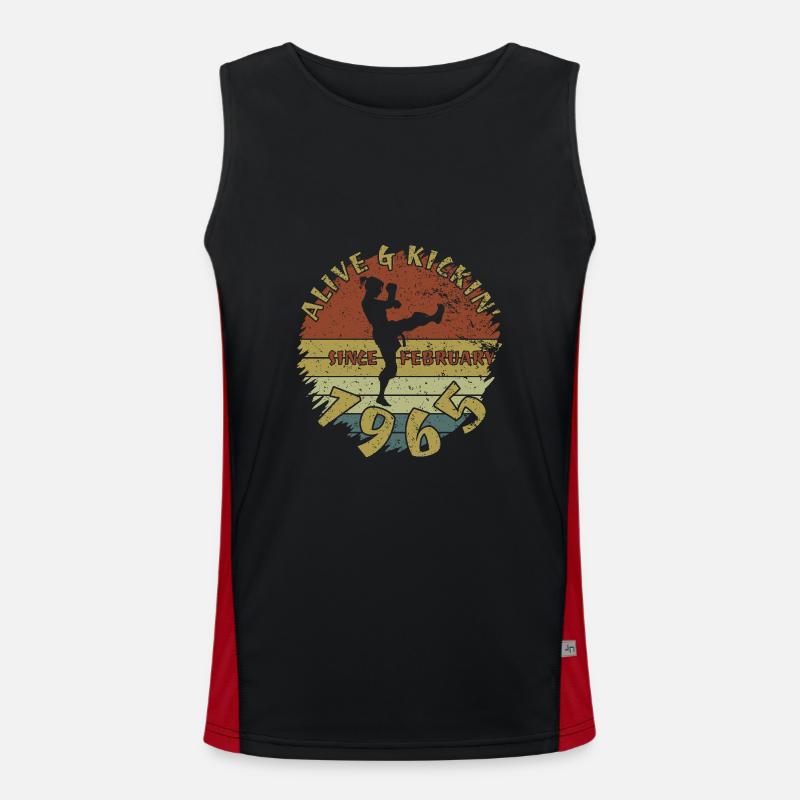 60. Geburtstag Alive and kickin since 02/1965 Men's Functional Contrast Tank Top 