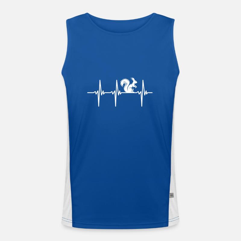 Heartbeat for curious squirrels Men's Functional Contrast Tank Top 