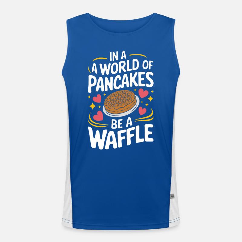 Waffles Breakfast Sweets Men's Functional Contrast Tank Top 