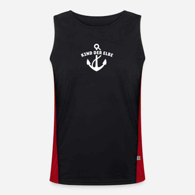 Kind der Elbe Funktionelles Kontrast-Tank Top für Männer 