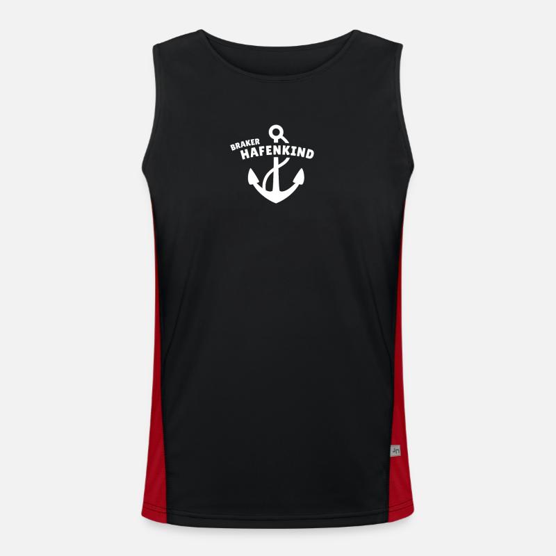 Braker Hafenkind Funktionelles Kontrast-Tank Top für Männer 