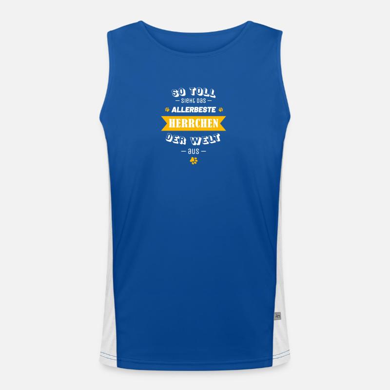 So toll sieht das allerbeste Herrchen der Welt aus Funktionelles Kontrast-Tank Top für Männer 