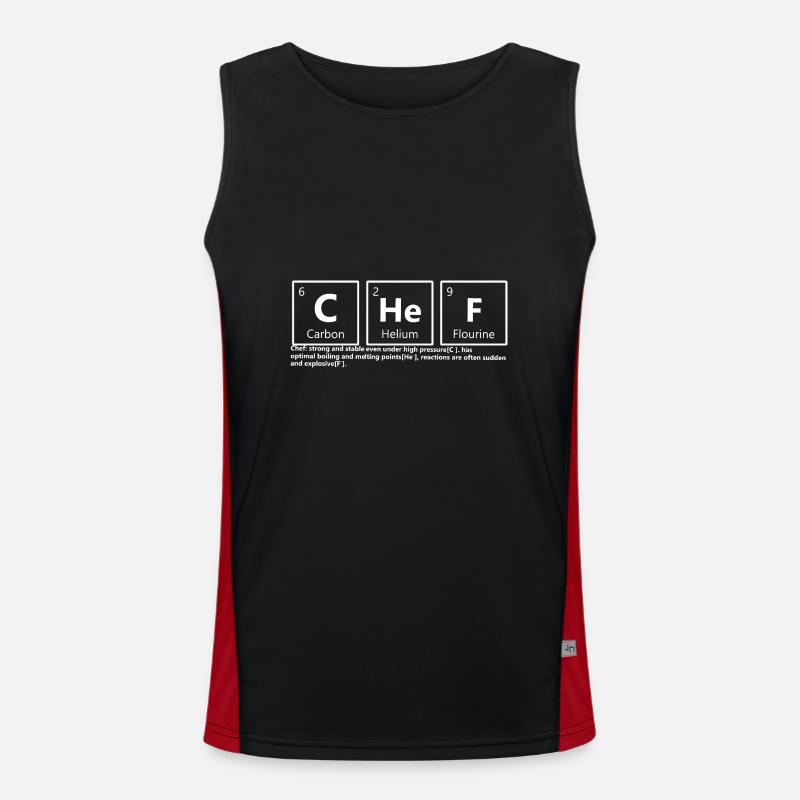 Koch Elements Professional Cook Geschenkidee Funktionelles Kontrast-Tank Top für Männer 