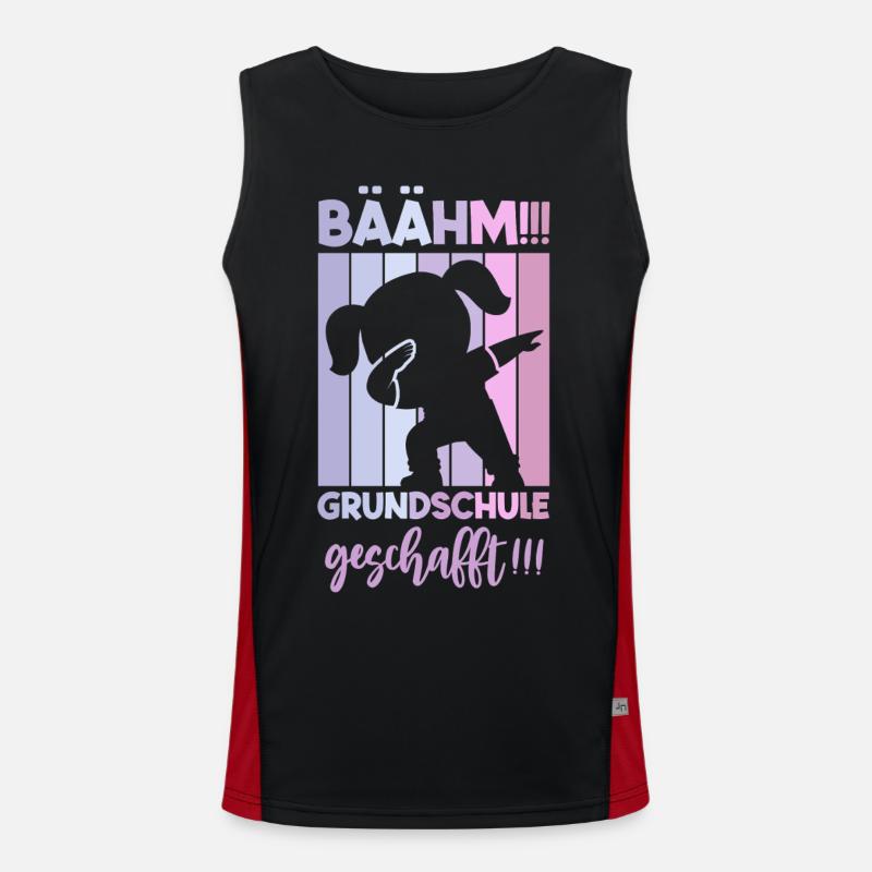 Grundschule Geschafft 2026 Mädchen Bääm Abschluss  Funktionelles Kontrast-Tank Top für Männer 