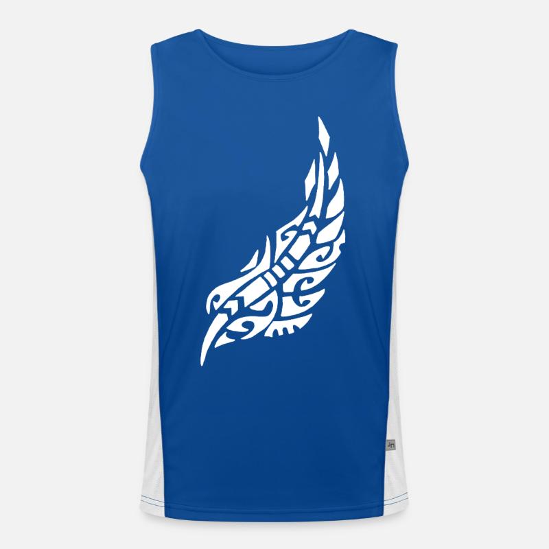 White Bird Feather Men's Functional Contrast Tank Top 