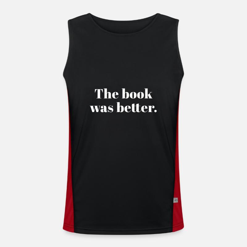 Das Buch war besser Bücherwurm Leser Lesegeschenk Funktionelles Kontrast-Tank Top für Männer 