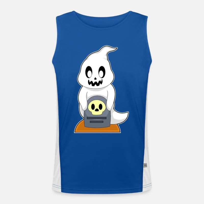 Geist Halloween Grab Funktionelles Kontrast-Tank Top für Männer 