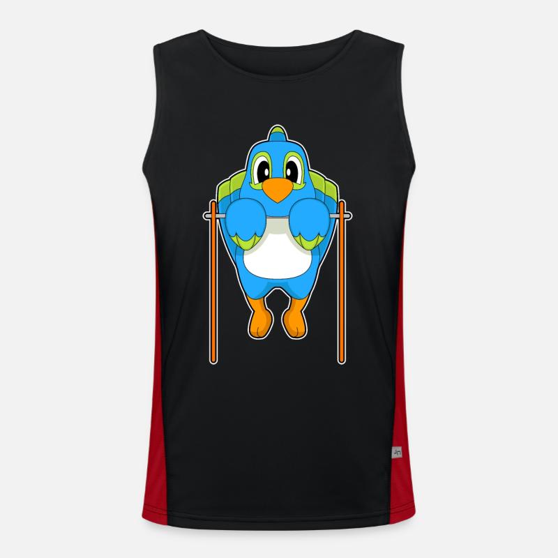 Parrot Bodybuilder Pull-ups - Men's Functional Contrast Tank Top  - black/red