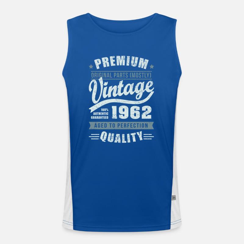 Geburtstag 1962 Funktionelles Kontrast-Tank Top für Männer 