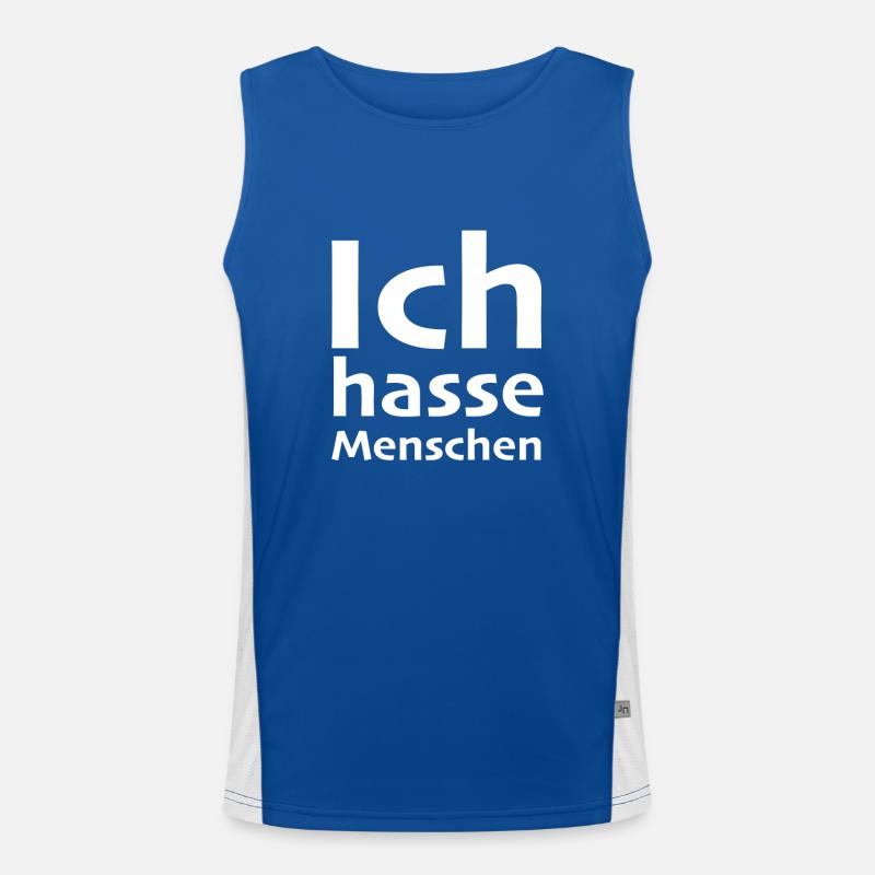 I hate people - human haters - gift fun Men's Functional Contrast Tank Top 