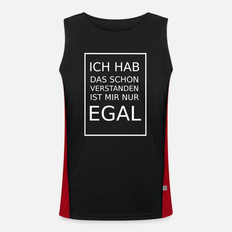 I've already understood that - Men's Functional Contrast Tank Top  - black/red