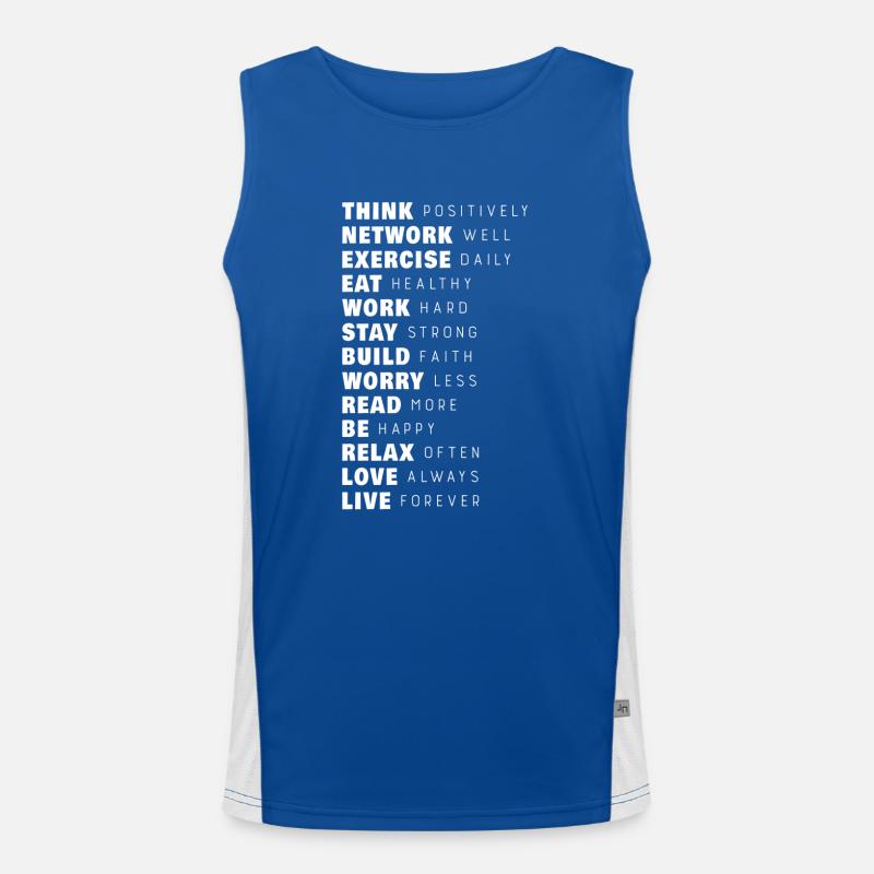 Think Positively Men's Functional Contrast Tank Top 