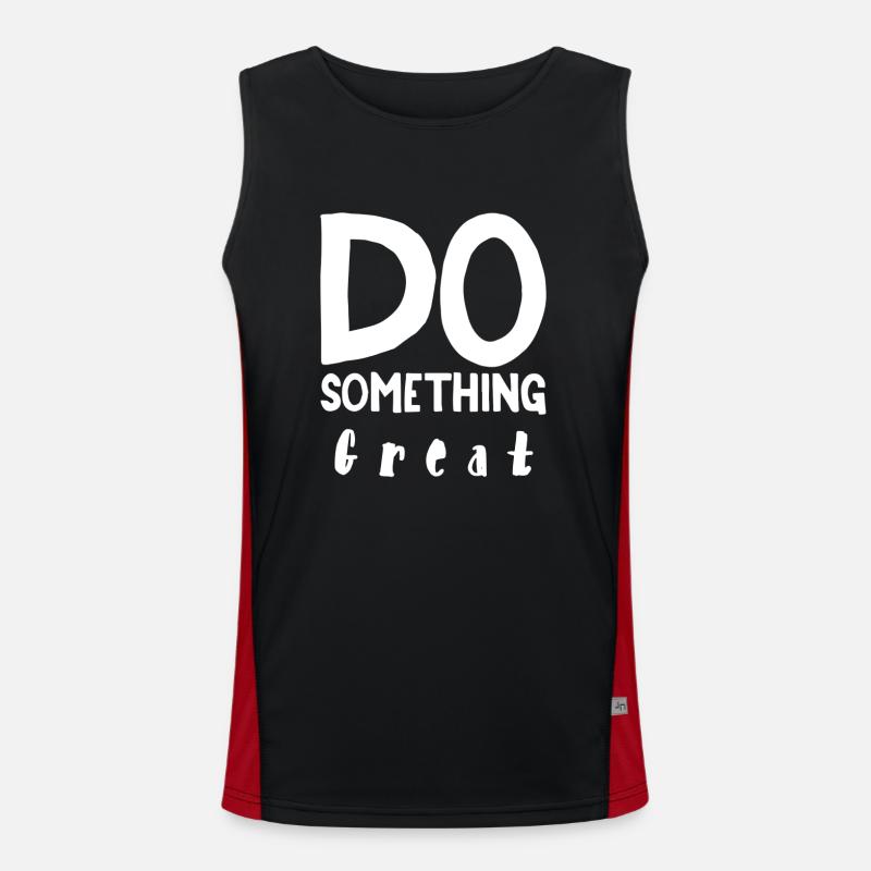 Do something great Funktionelles Kontrast-Tank Top für Männer 