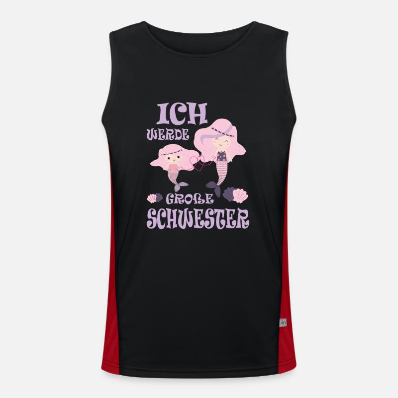 Große Schwester Ich werde Funktionelles Kontrast-Tank Top für Männer 