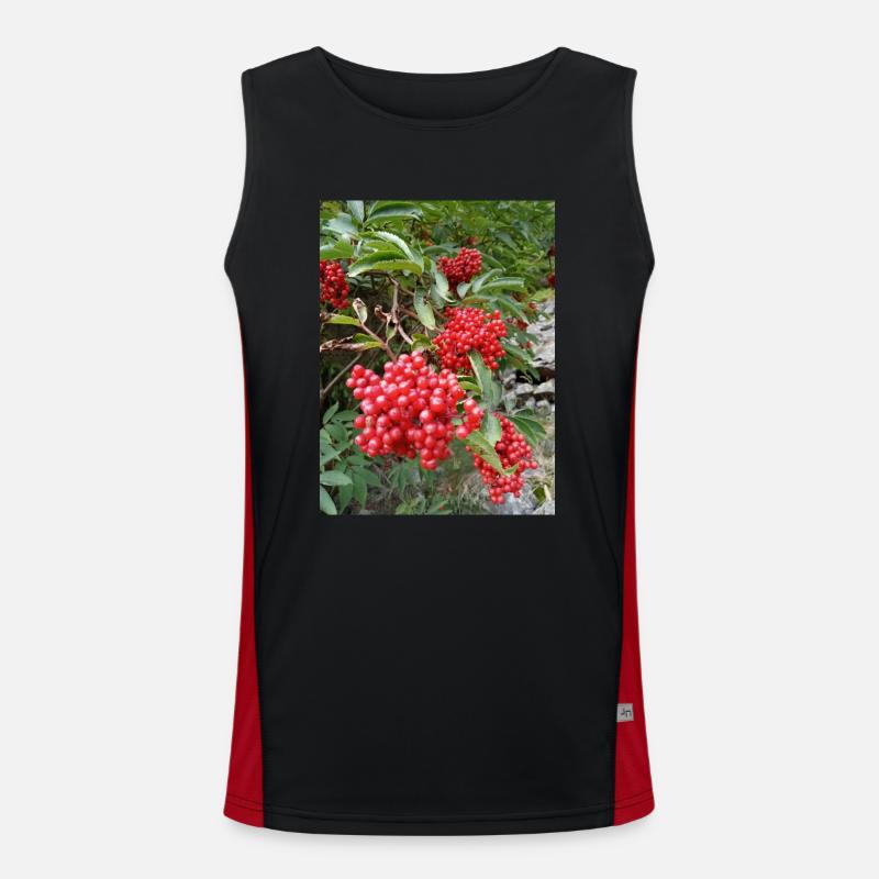 Roter Holunder Funktionelles Kontrast-Tank Top für Männer 