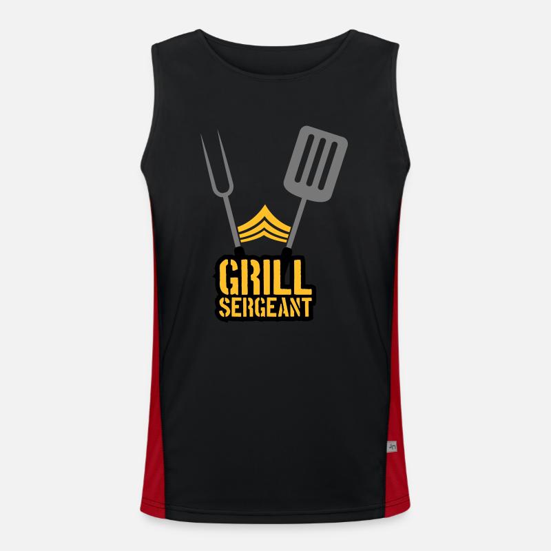 Grillparty Grill Sergeant Barbecue Funktionelles Kontrast-Tank Top für Männer 