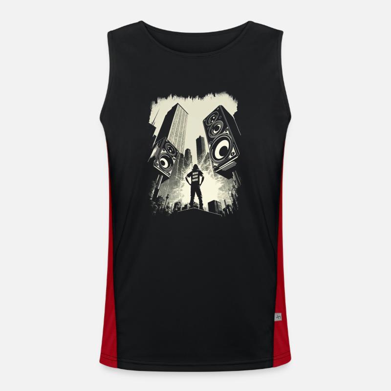 Make Some Noise! Funktionelles Kontrast-Tank Top für Männer 
