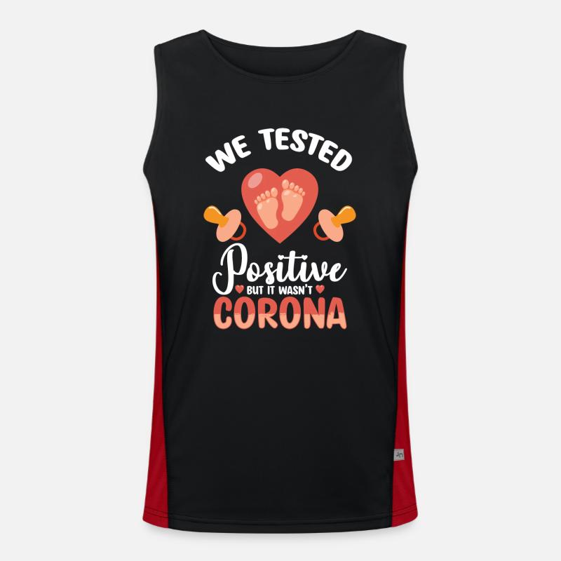 Schwanger Nachwuchs Funktionelles Kontrast-Tank Top für Männer 