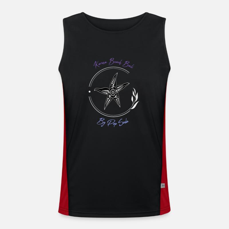 Karma Beach starfish violet bleu Débardeur respirant contrasté Homme 
