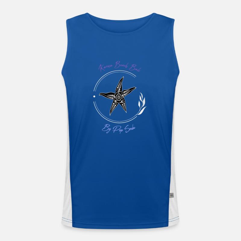 Karma Beach starfish violet bleu Débardeur respirant contrasté Homme 