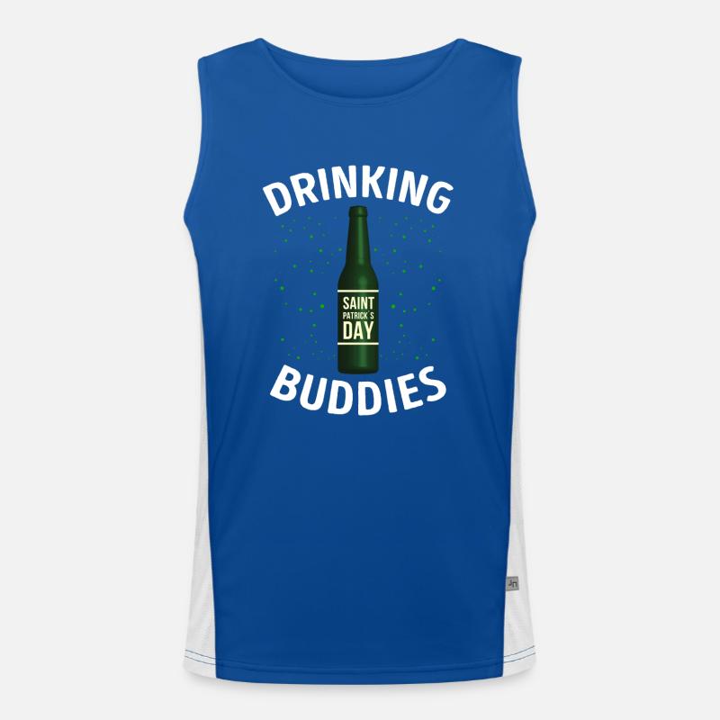 Drinking Buddies Saint Patricks Day Men's Functional Contrast Tank Top 