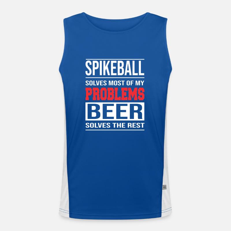 Spikeball solves Most of my Problems Funktionelles Kontrast-Tank Top für Männer 