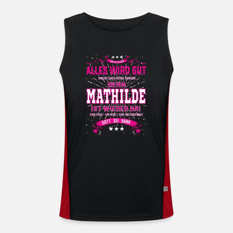 Mathilde ist wieder da, alles wird gut Design Funktionelles Kontrast-Tank Top für Männer 