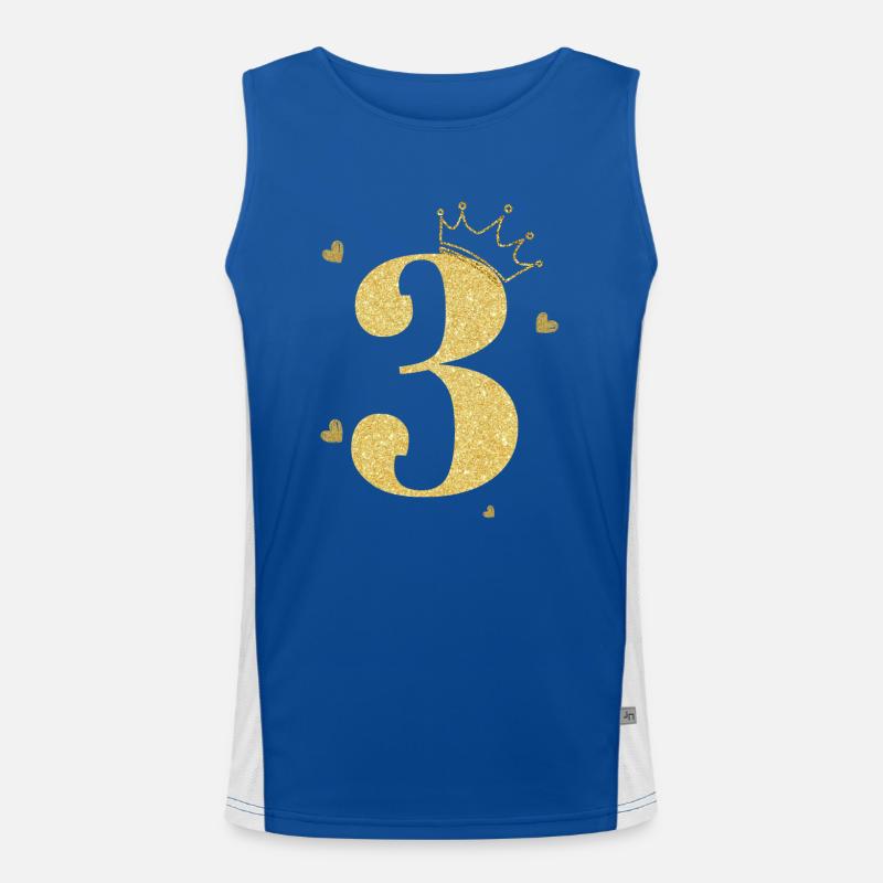 3rd anniversary golden crown Men's Functional Contrast Tank Top 