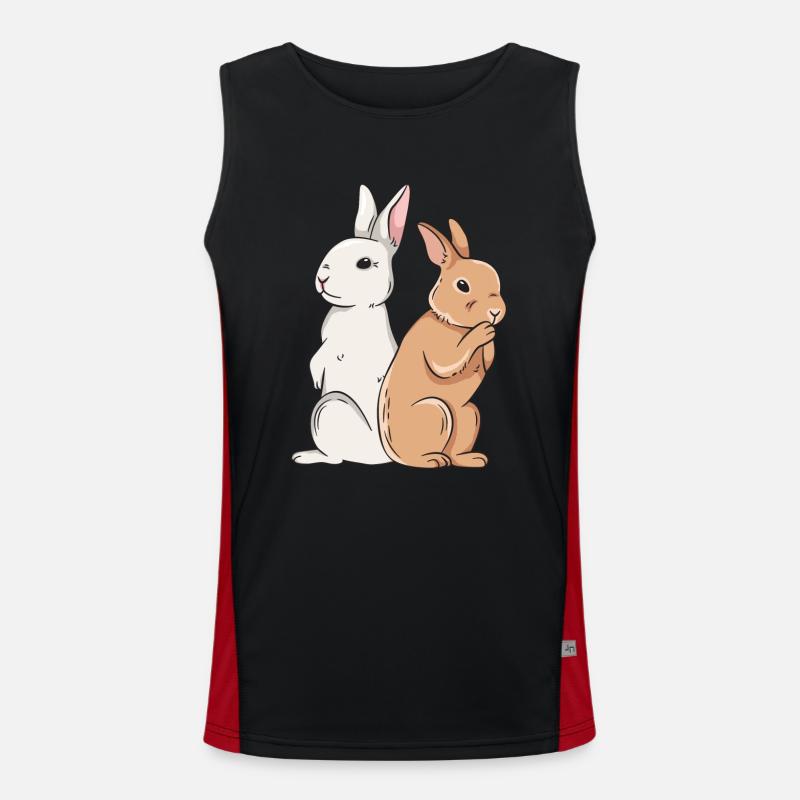 Conception de lapin mignon pour les propriétaires de lapins Débardeur respirant contrasté Homme 