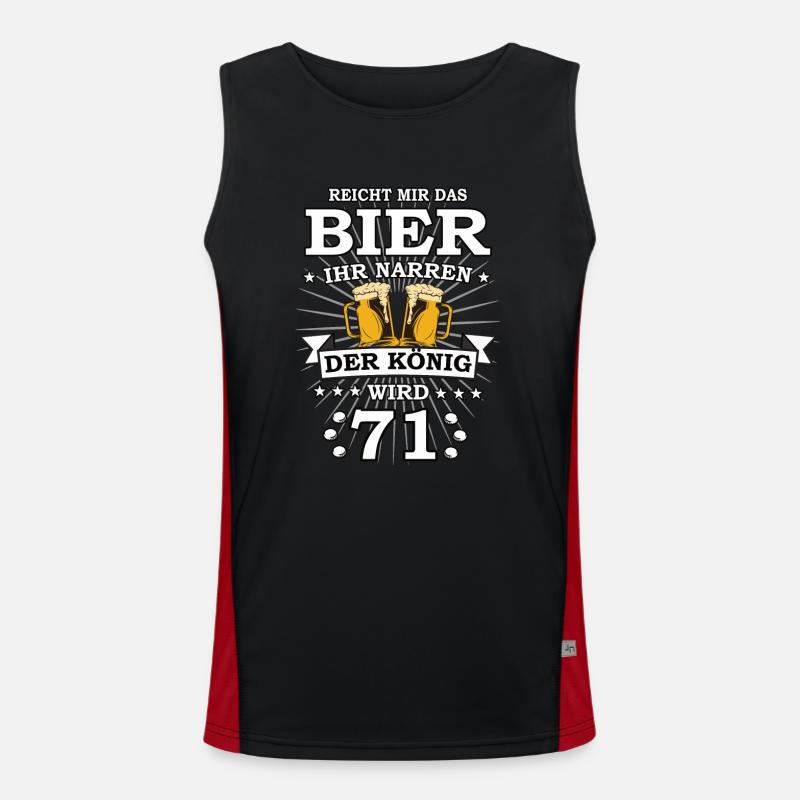 Reicht mir das Bier ihr Narren der König wird 71 Funktionelles Kontrast-Tank Top für Männer 
